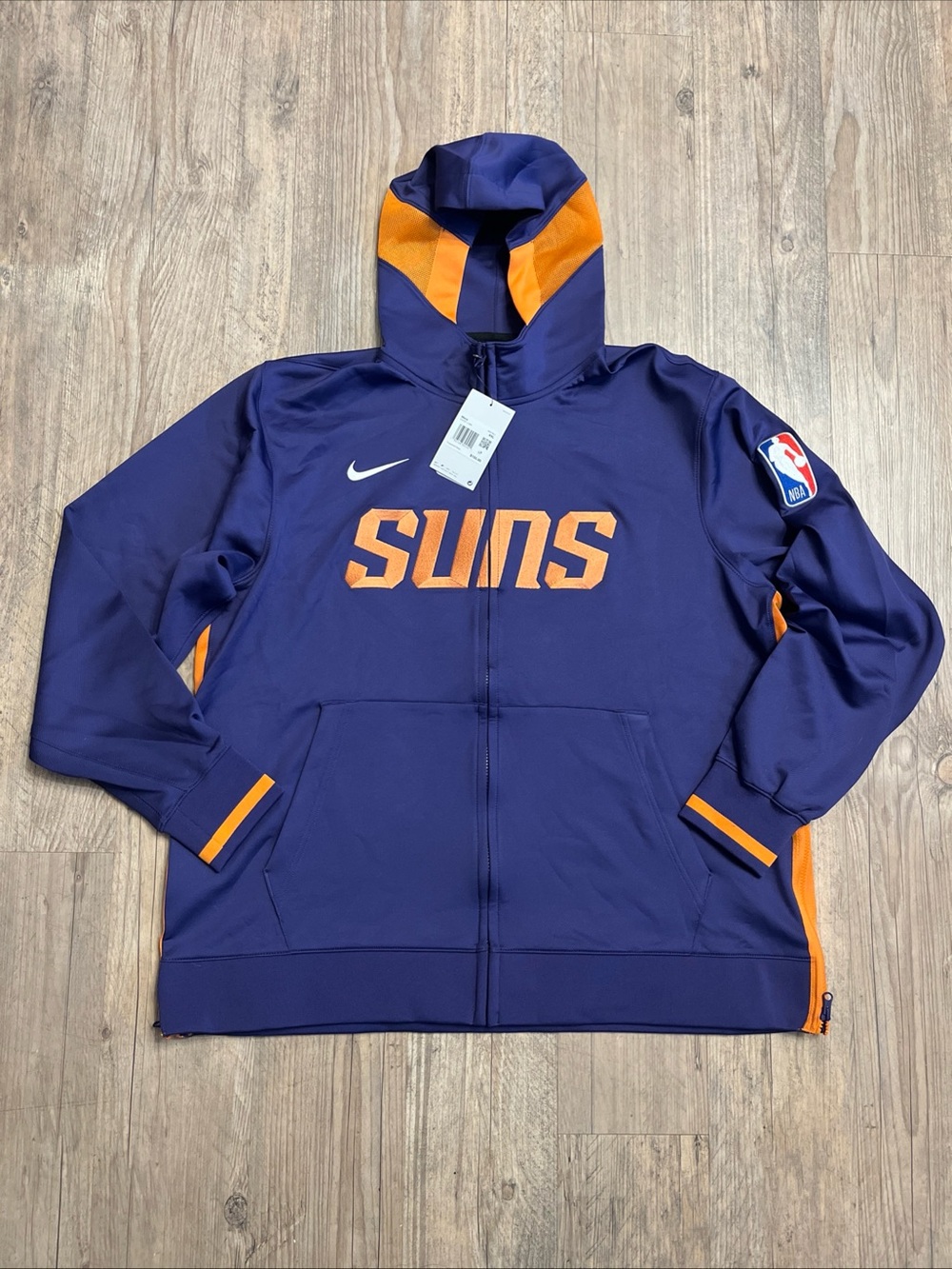 NWT Nike Phoenix Suns Authentic Showtime Performance Full-Zip Hoodie Size 2XL